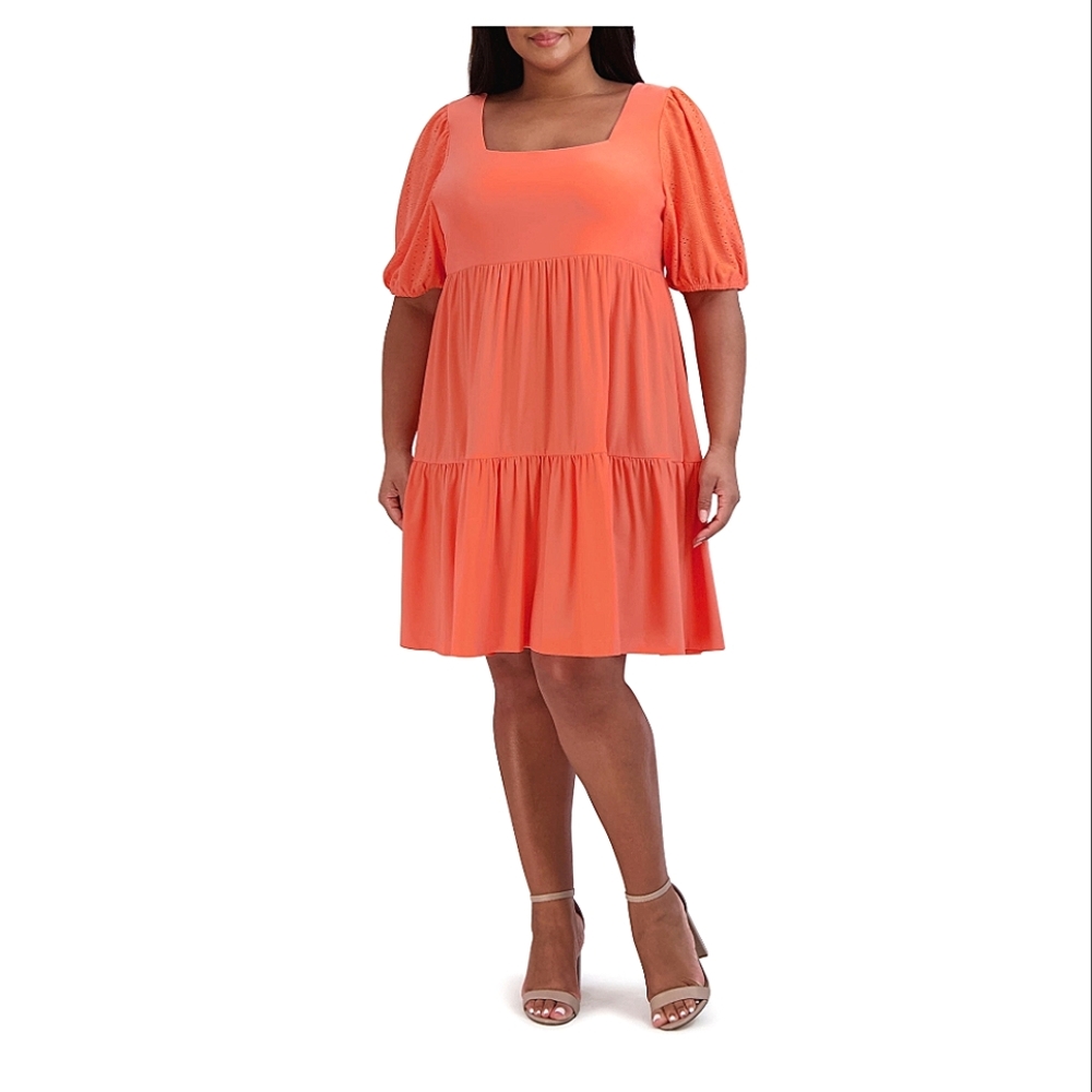 BCBG Paris Hot Coral Mini Dress, L